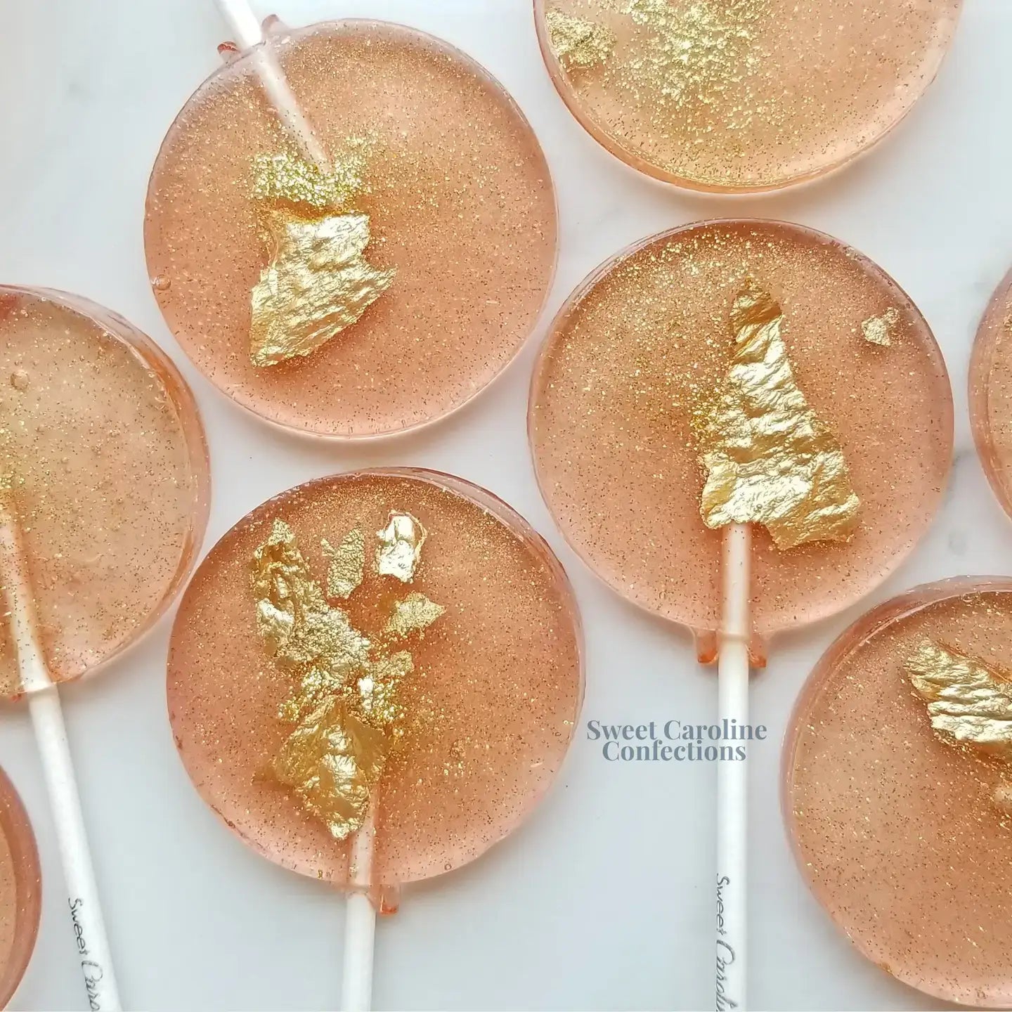 HC Rosé Wine Sparkle Lollipops, Rosé Wine Flavor, 10/Case-VEGAN