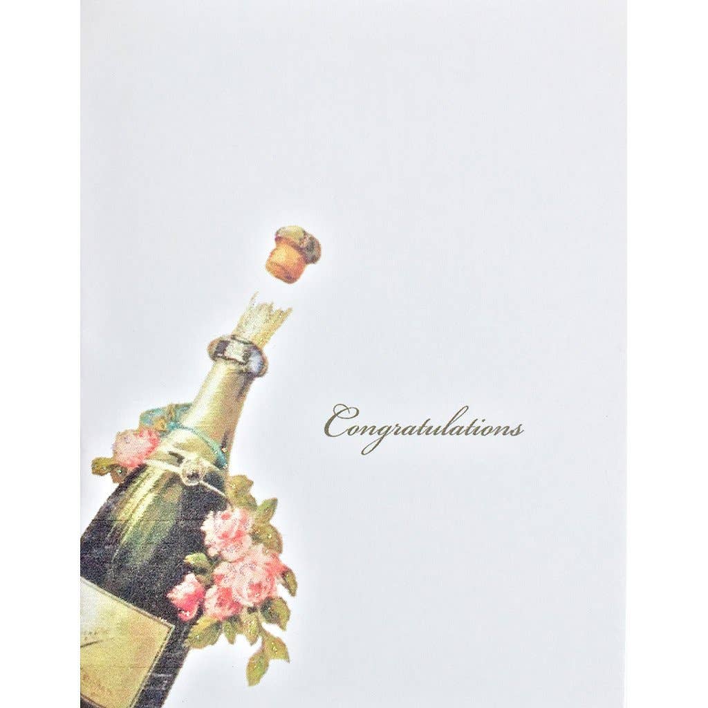 Champagne & Roses Congratulations Card