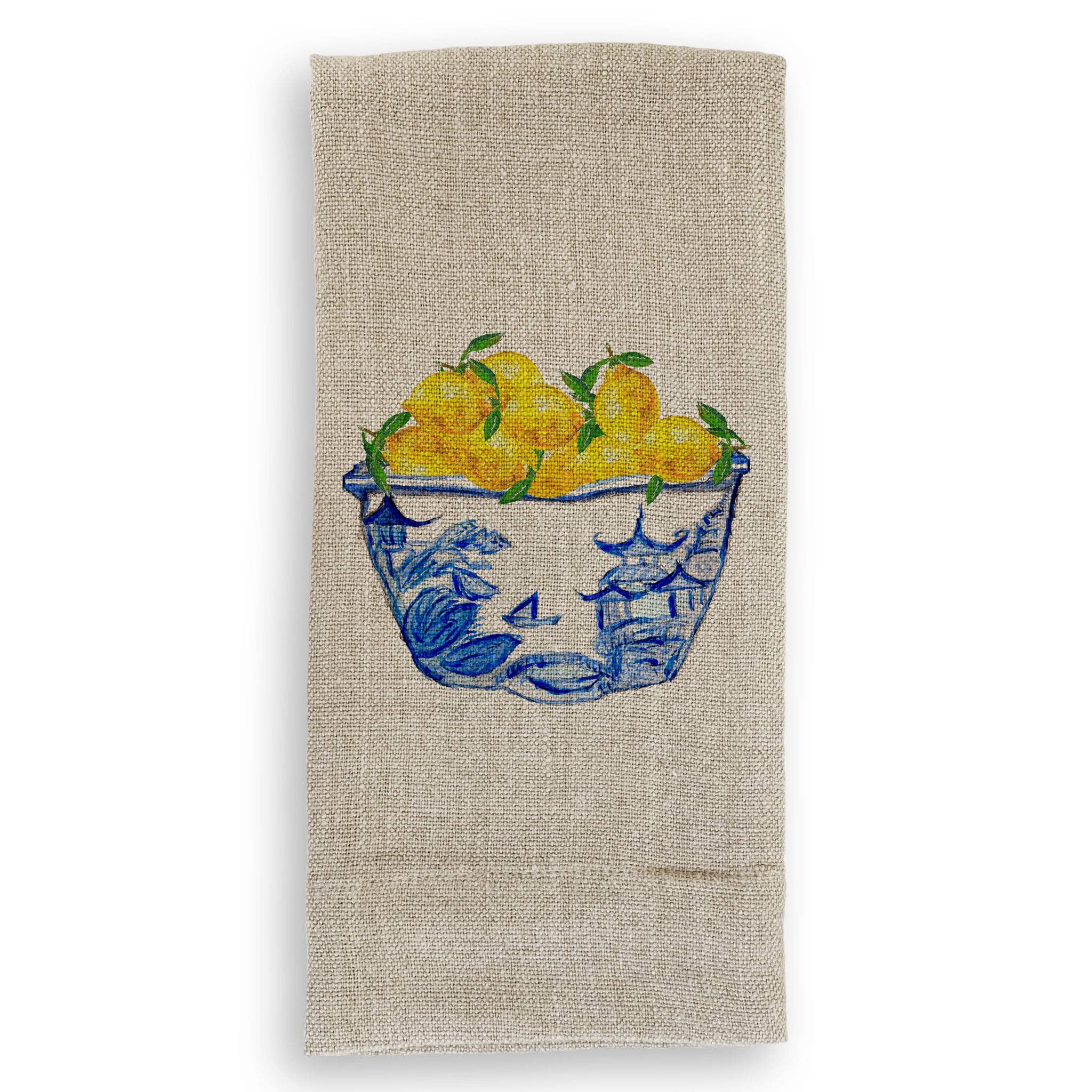 Blue & White Bowl with Lemons