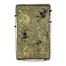 Load image into Gallery viewer, Olive Branch Beaded and Embroidered Crossbody Phone Bag