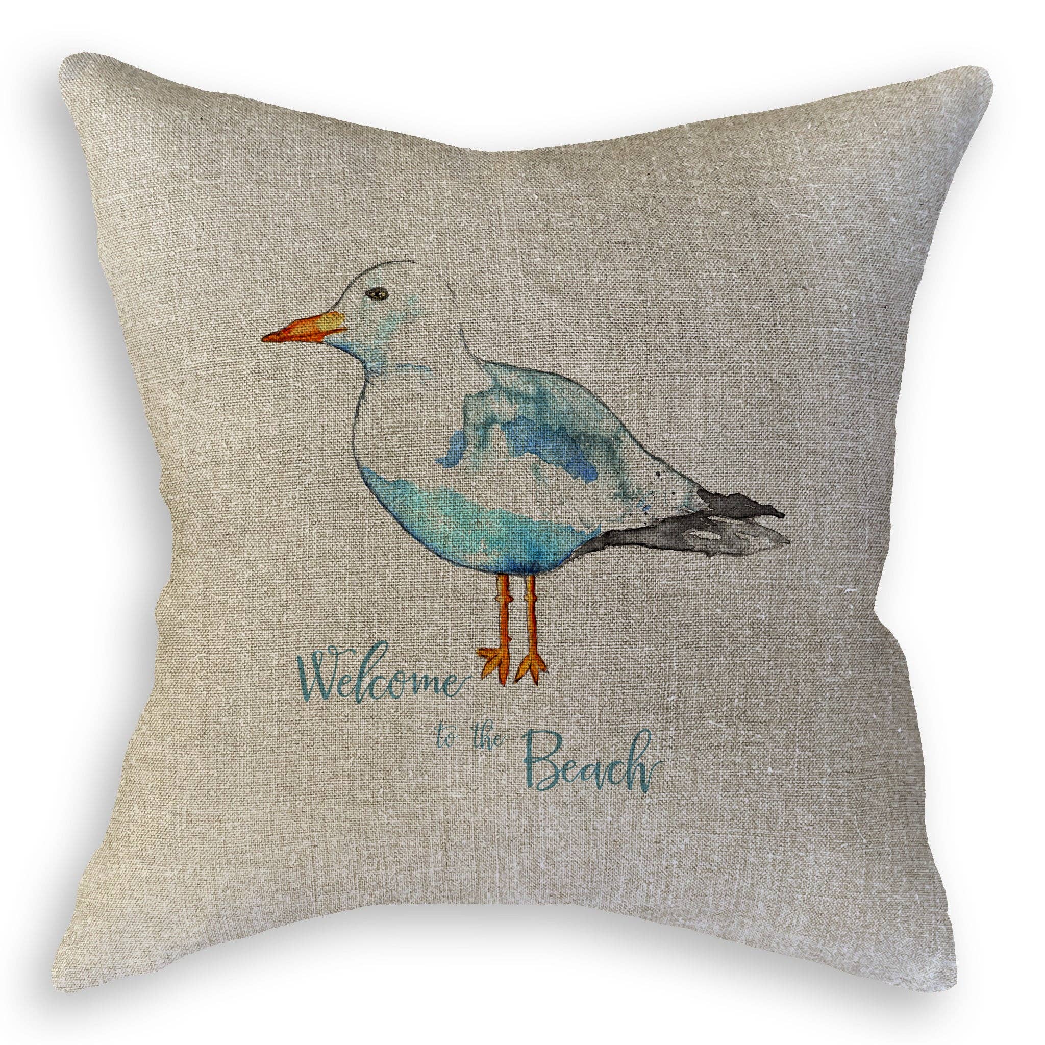 Seagull with Welcome to the Beach