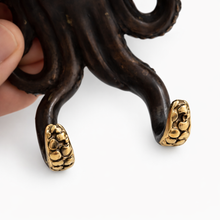 Load image into Gallery viewer, Brass Octopus Wall Hook – Nautical Octopus Coat Hook | Coastal Bathroom & Ocean Decor