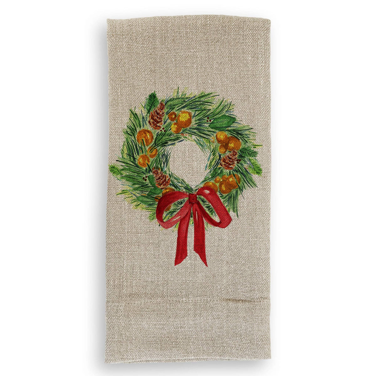 Christmas Wreath Guest towel