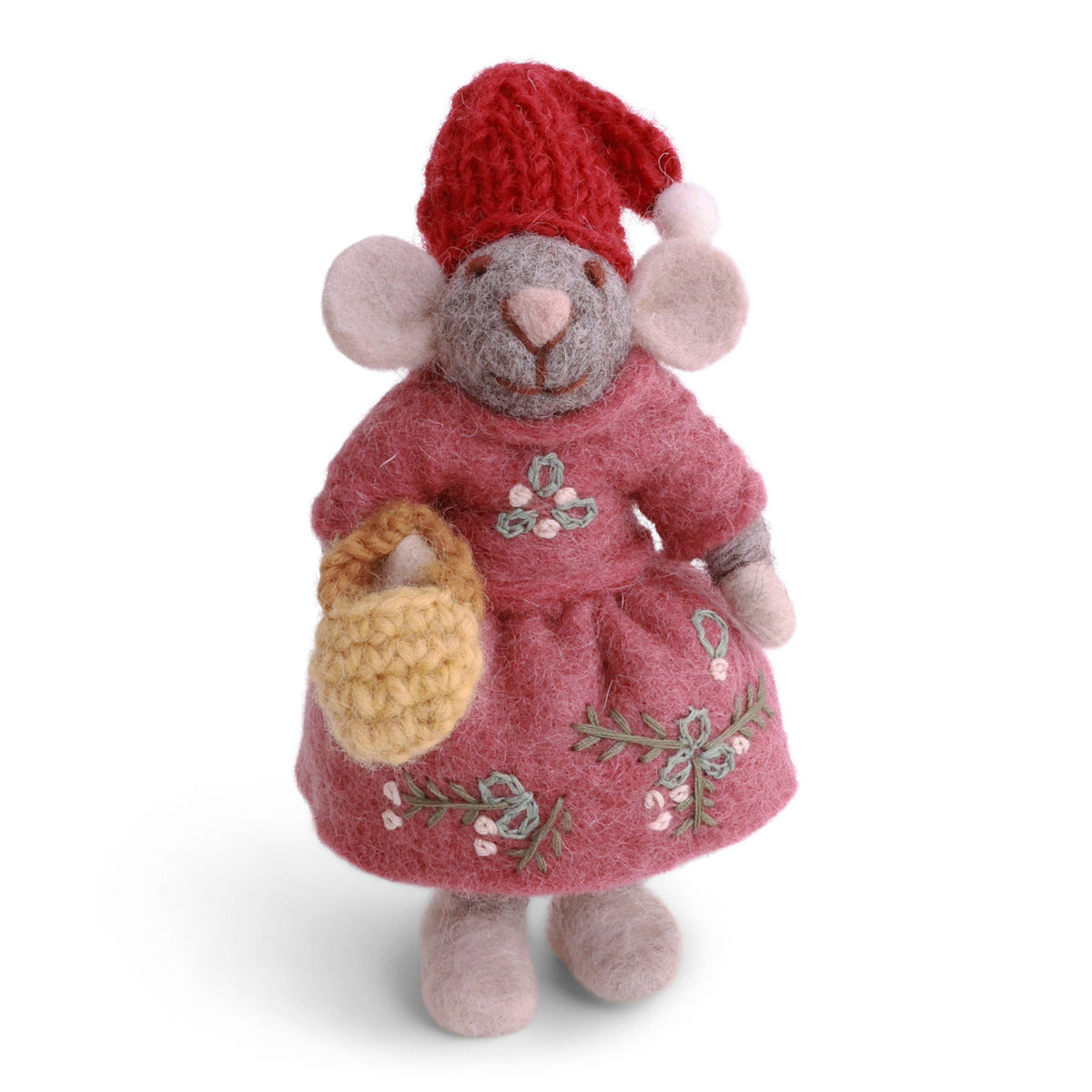 Small Grey Girly Mouse w/Purse