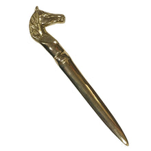 Load image into Gallery viewer, Solid Polished Brass Horse Head Letter Opener | Stationery