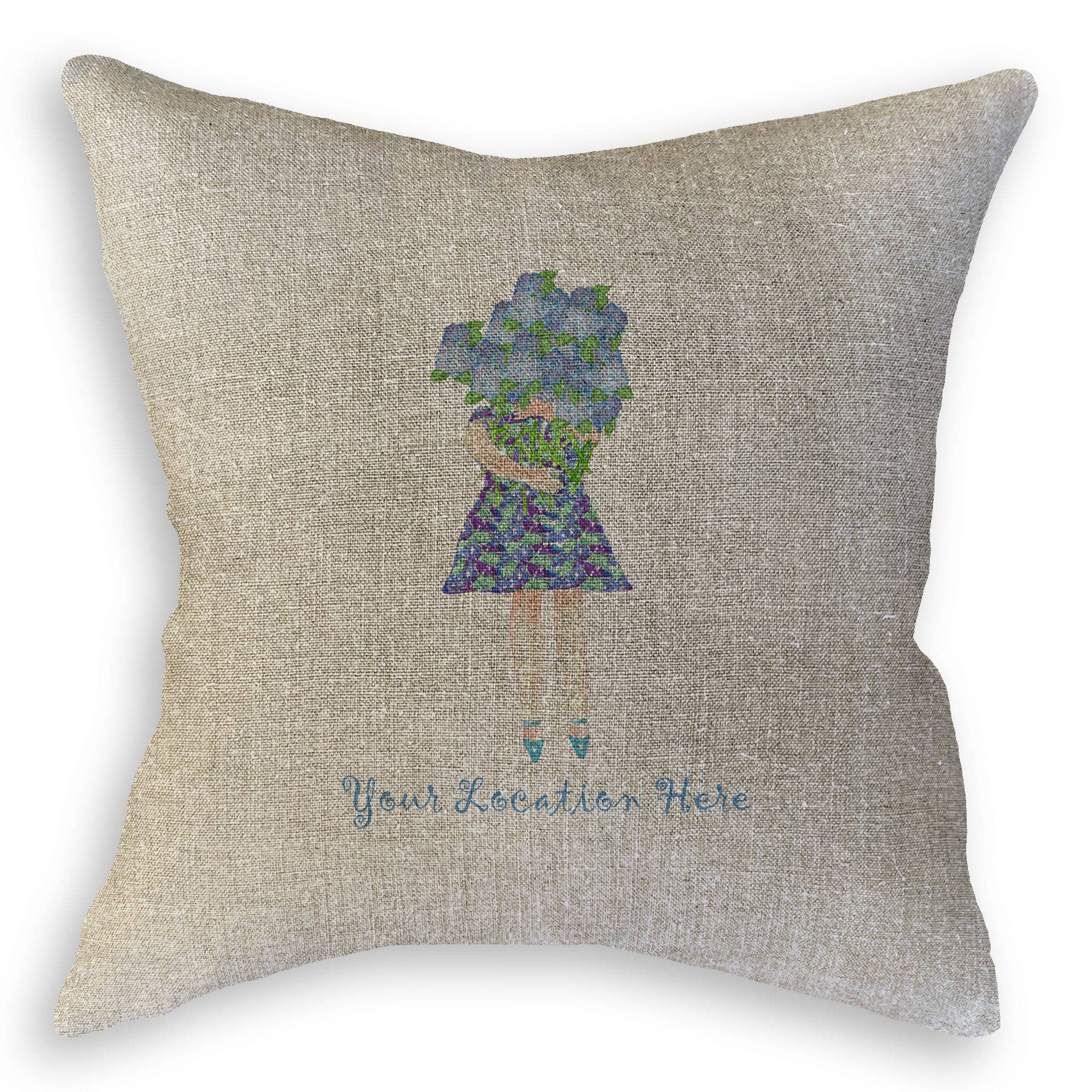 Lady with Hydrangeas Notecard & Hand Towel