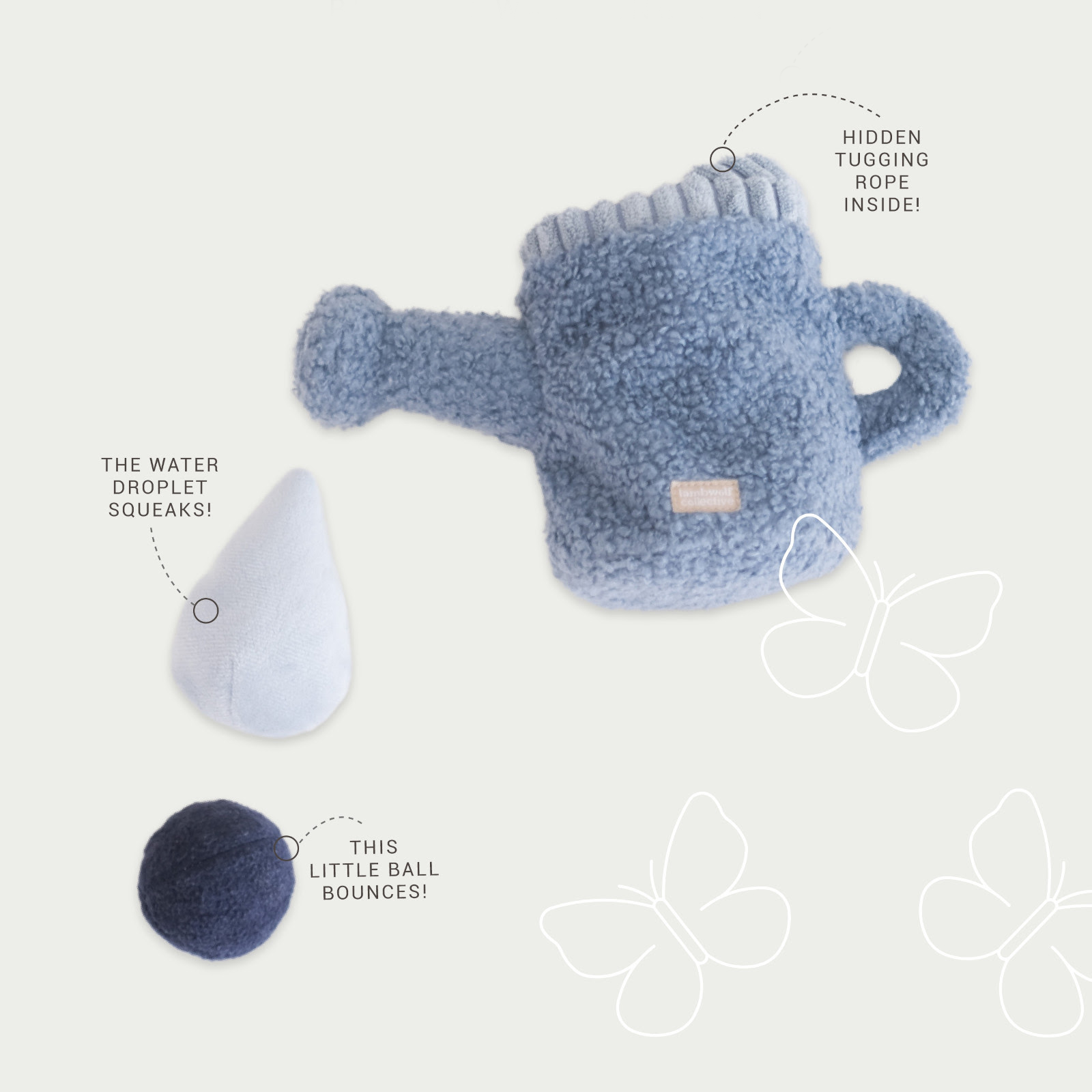 WATERING CAN // ENRICHMENT DOG TOY // Squeaky ball + Snuffle