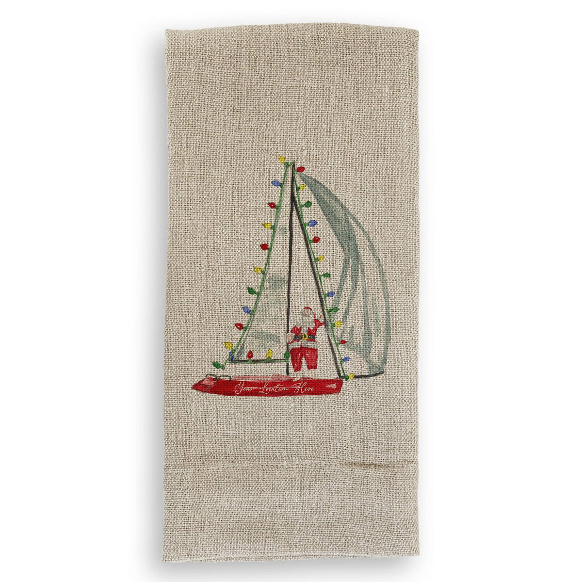 Sailing Santa Kitchen Towel