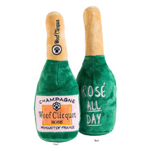 Load image into Gallery viewer, Woof Clicquot Rose' Champagne Bottle Squeaker Dog Toy