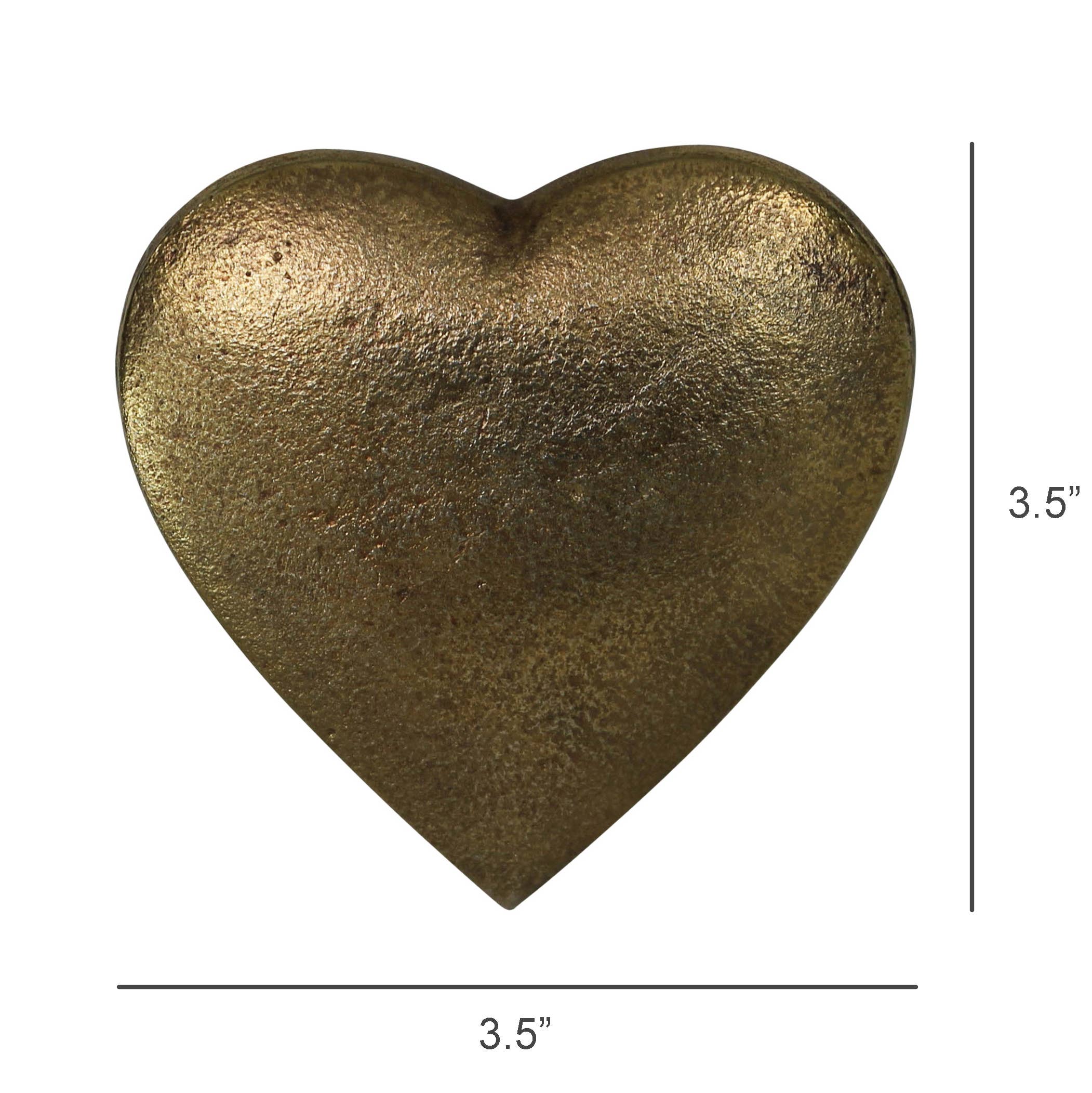 Heart Box, Antique Gold
