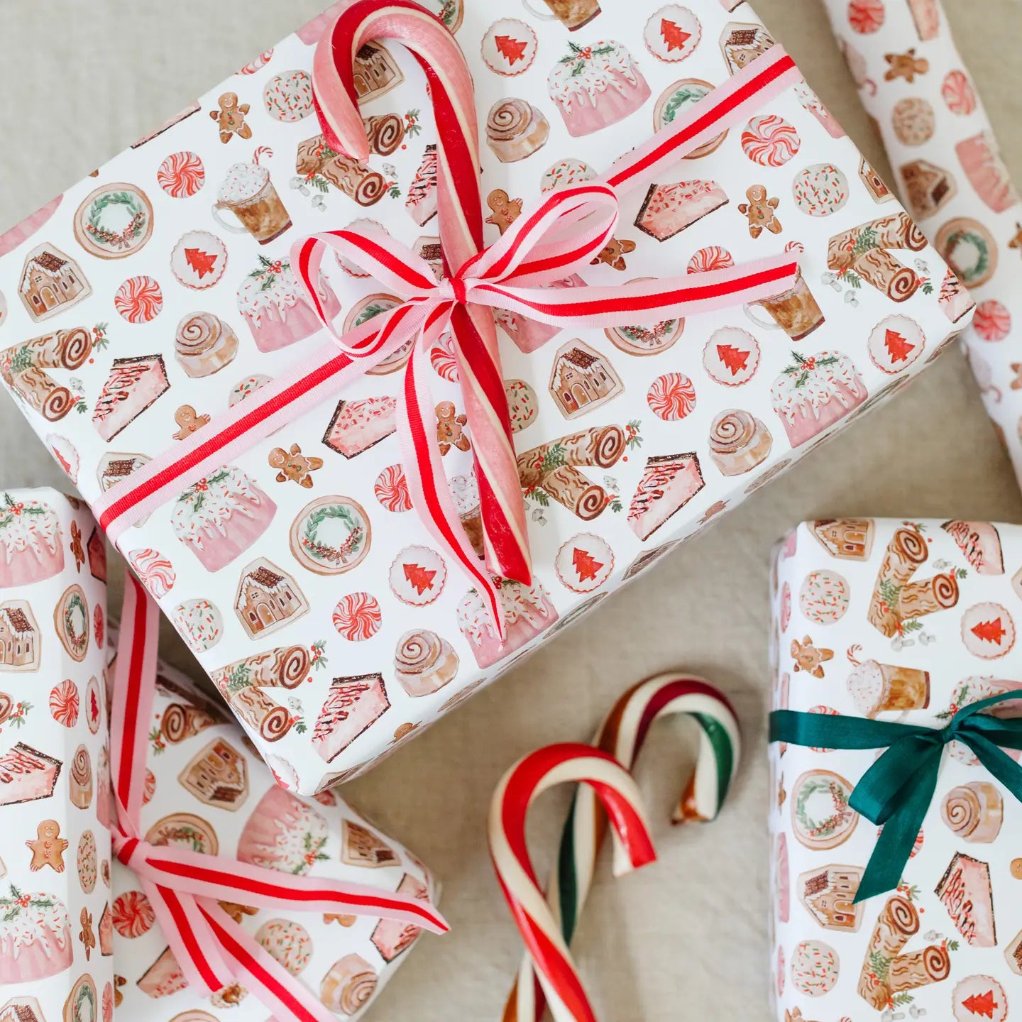 Holiday Dessert Gift Wrap Roll - Wrapping Paper