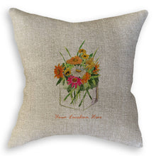 Load image into Gallery viewer, Square Vase with Flowers and Location