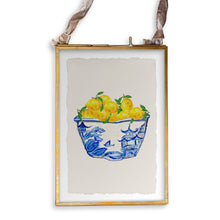 Load image into Gallery viewer, Blue & White Bowl with Lemons