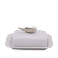 Load image into Gallery viewer, Whale Stoneware Butter dish