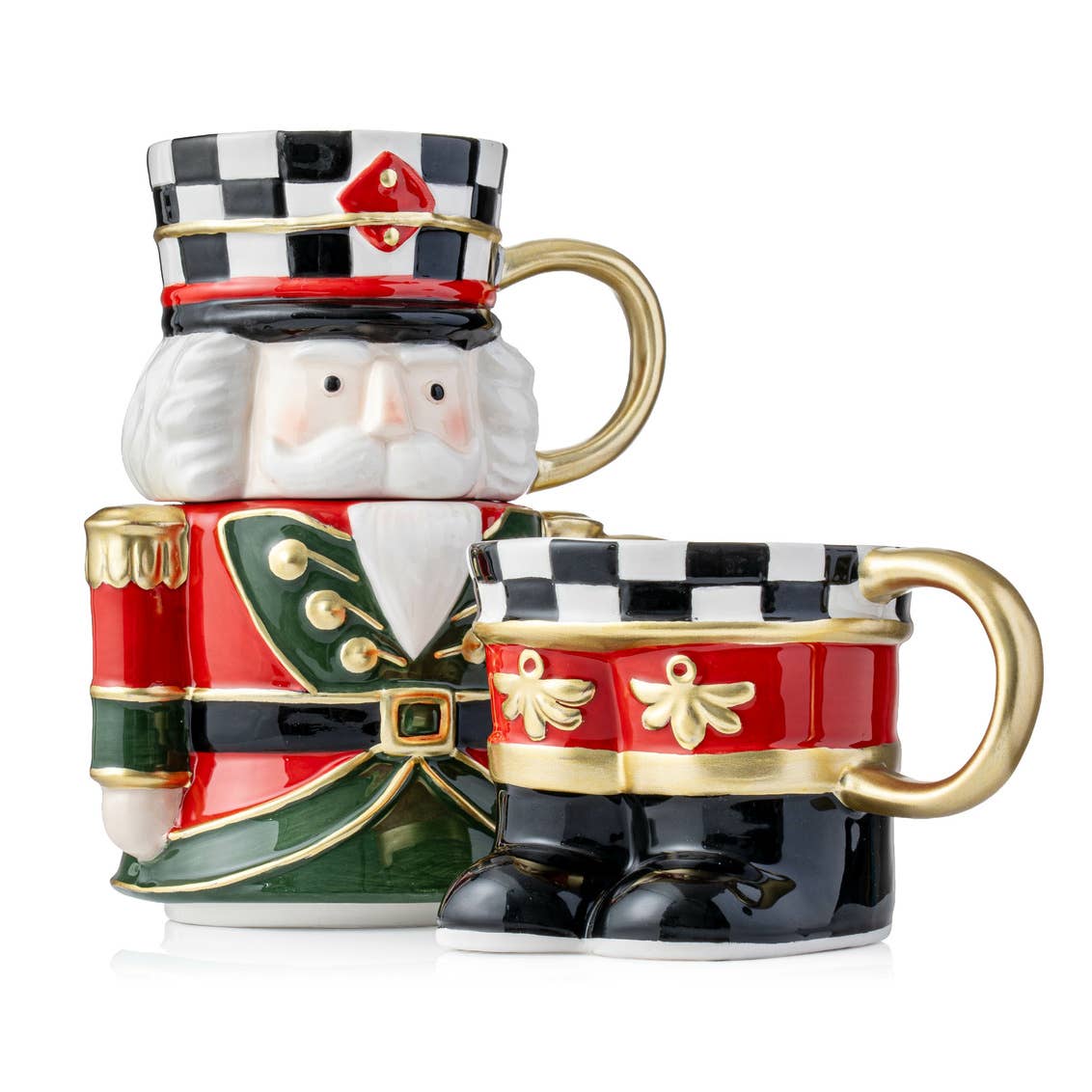 Nutcracker Stacking Mugs, Set of 3 - Holiday - Christmas