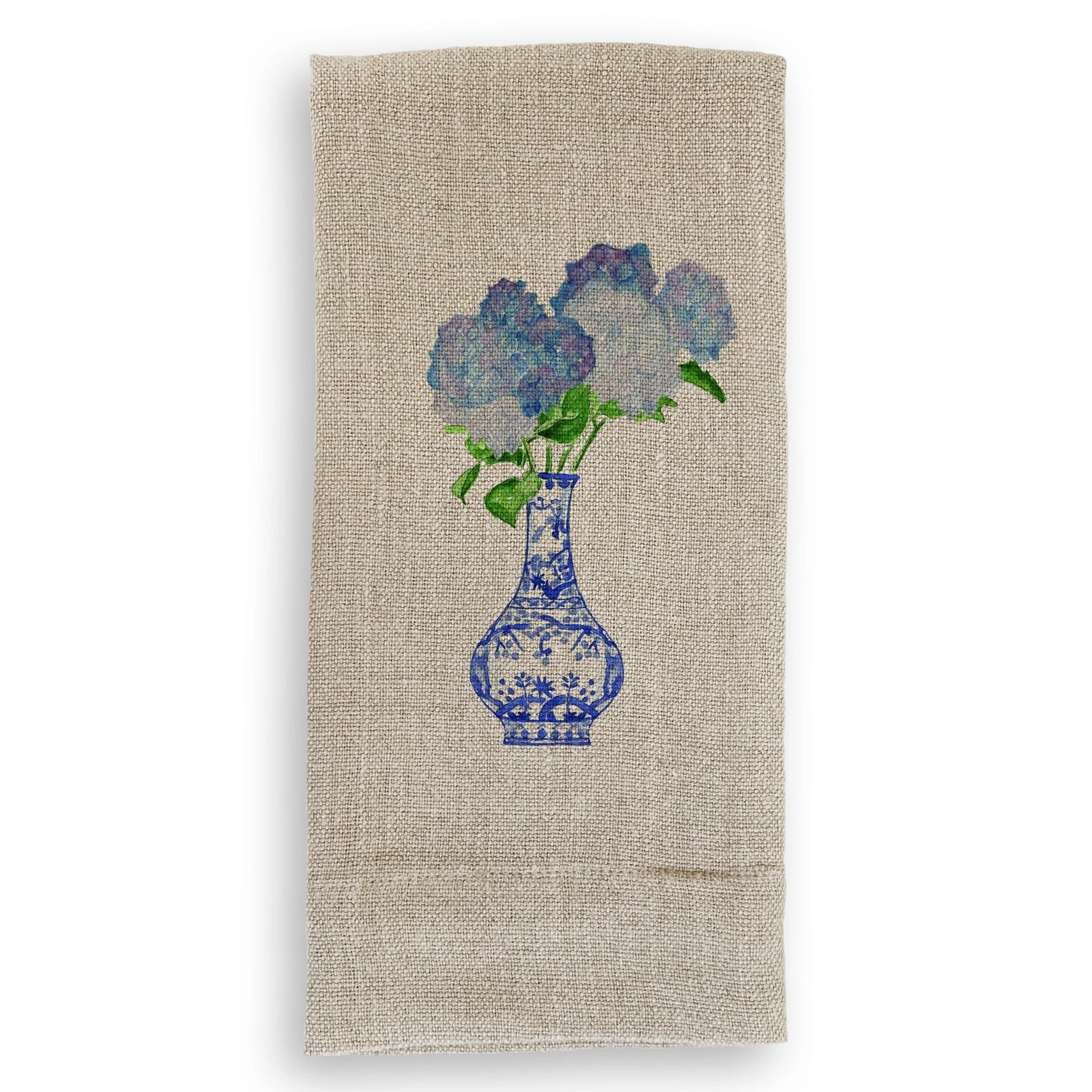 French Graffiti Natural Linen Hand Towels