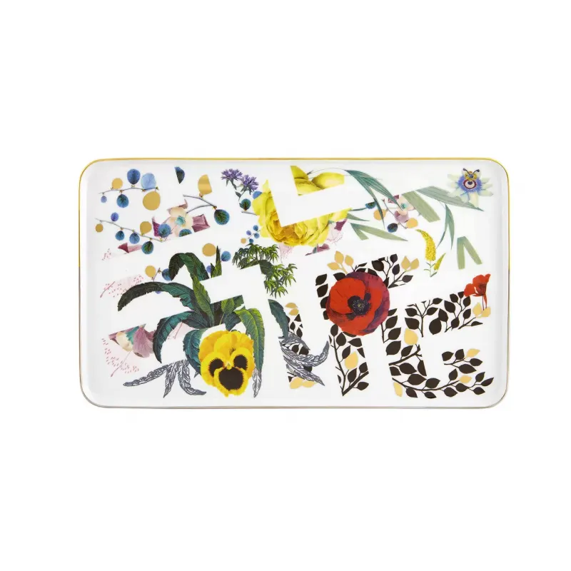 Vista Alegre Small Rectangular Platter Primavera