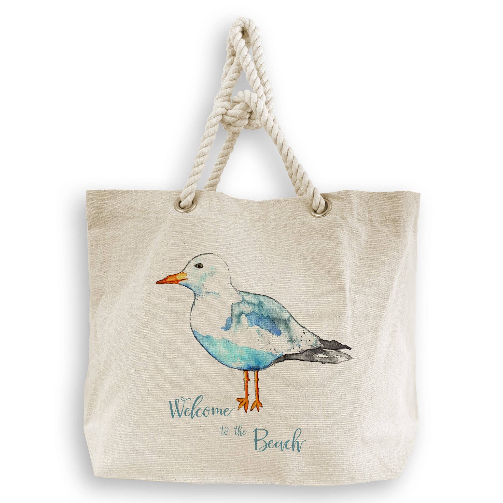 Seagull with Welcome to the Beach