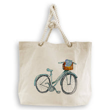 Load image into Gallery viewer, Blue Bike with Hydrangeas