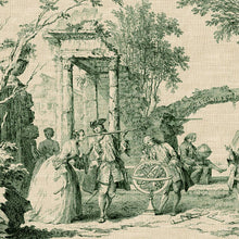 Load image into Gallery viewer, Green Toile de Jouy Wood and Glass Decorative Tray