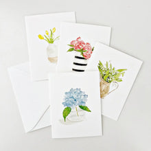 Load image into Gallery viewer, Set of 8 Assorted Flower Notecards