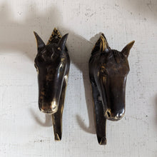 Load image into Gallery viewer, Brass Horse Wall Hook – Equestrian Tack Room & Nursery Decor Hook