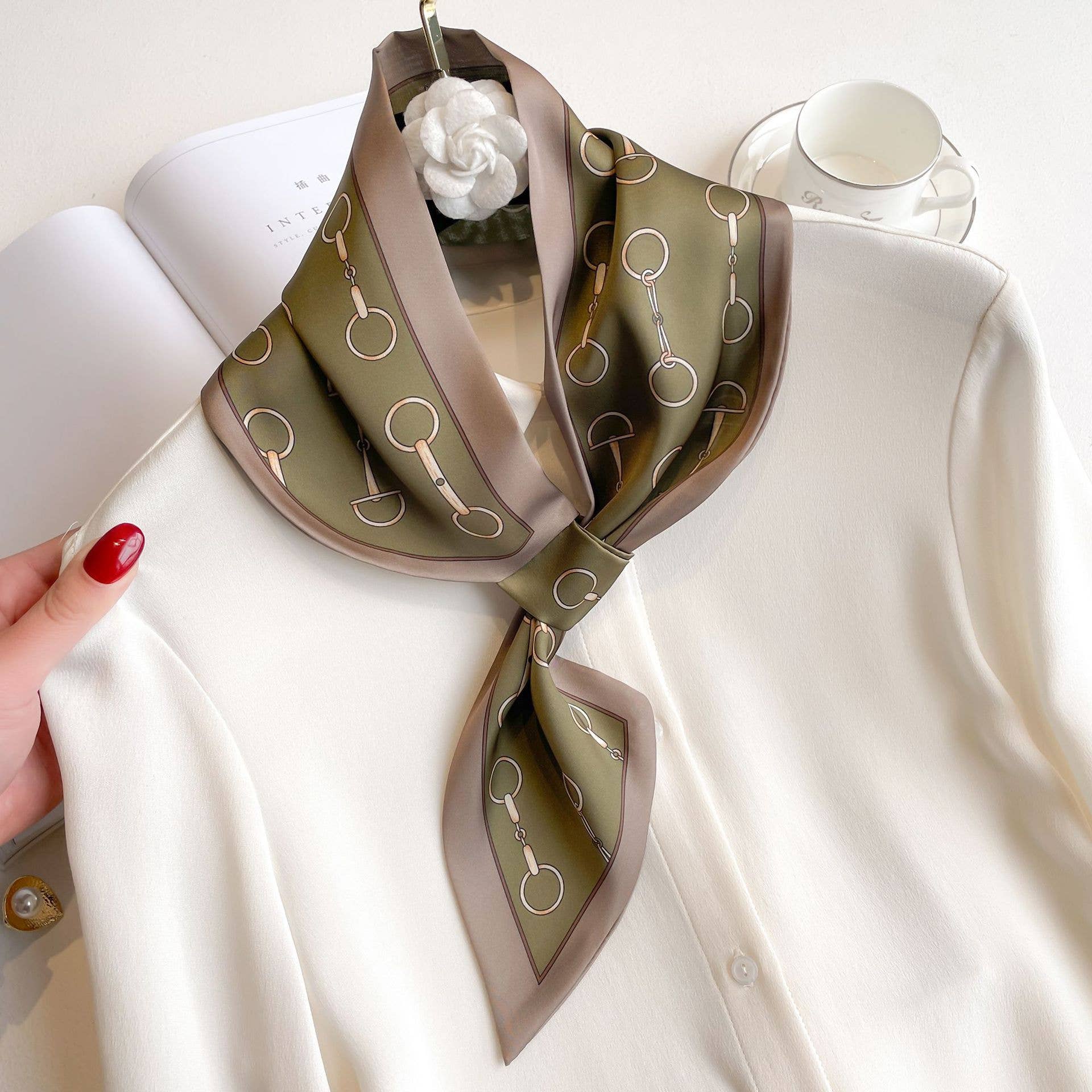 Green Horse Bit Loop Scarf