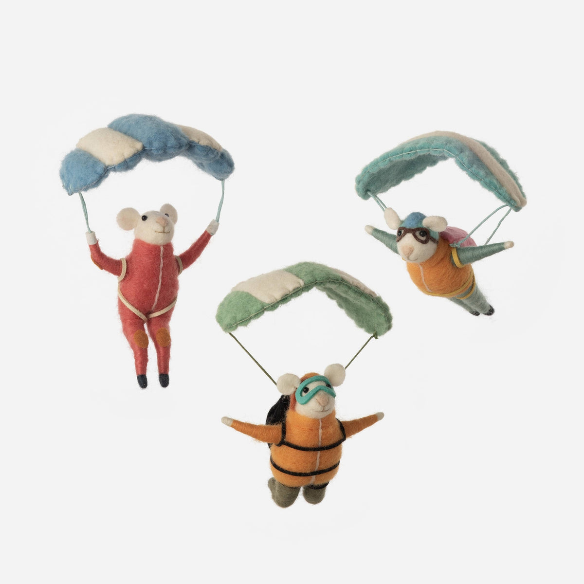 Parasailing Felt Christmas Ornament, 3 Assorted Designs