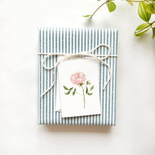 Load image into Gallery viewer, Garden rose stem mini enclosure notecard