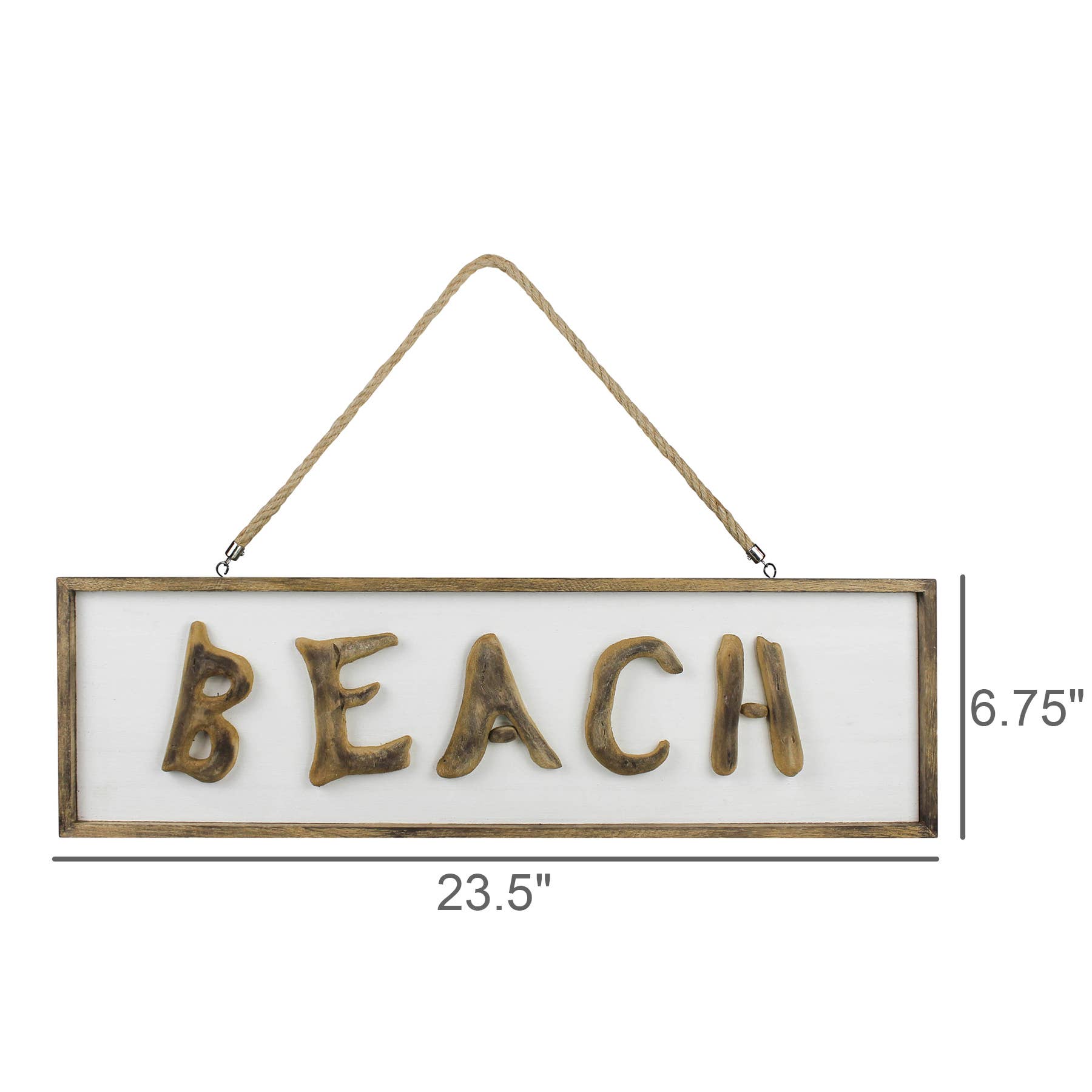 Beach Sign, Wood. 8” rope hanger