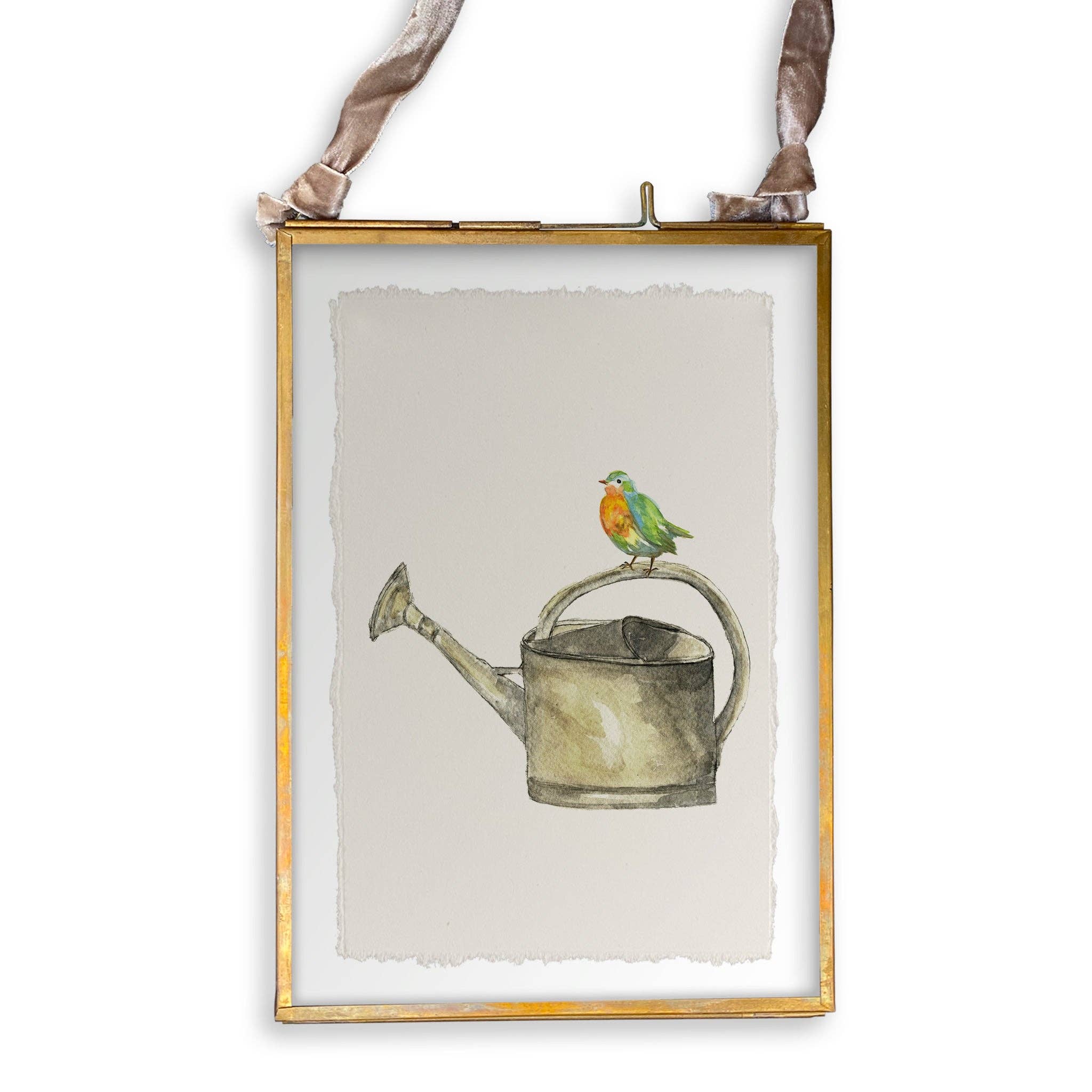 Watering Can with Bird