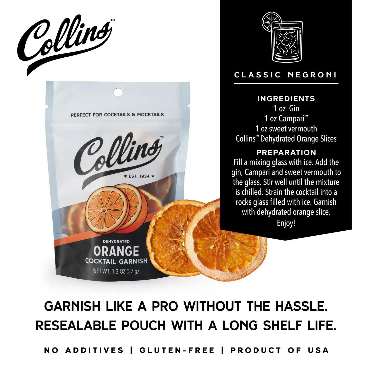 Dehydrated Orange Garnish - 1.3 oz