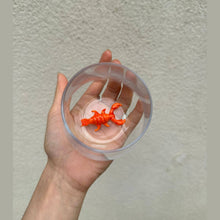 Load image into Gallery viewer, Handmade Tiny Lobster Figure Drinking Glass