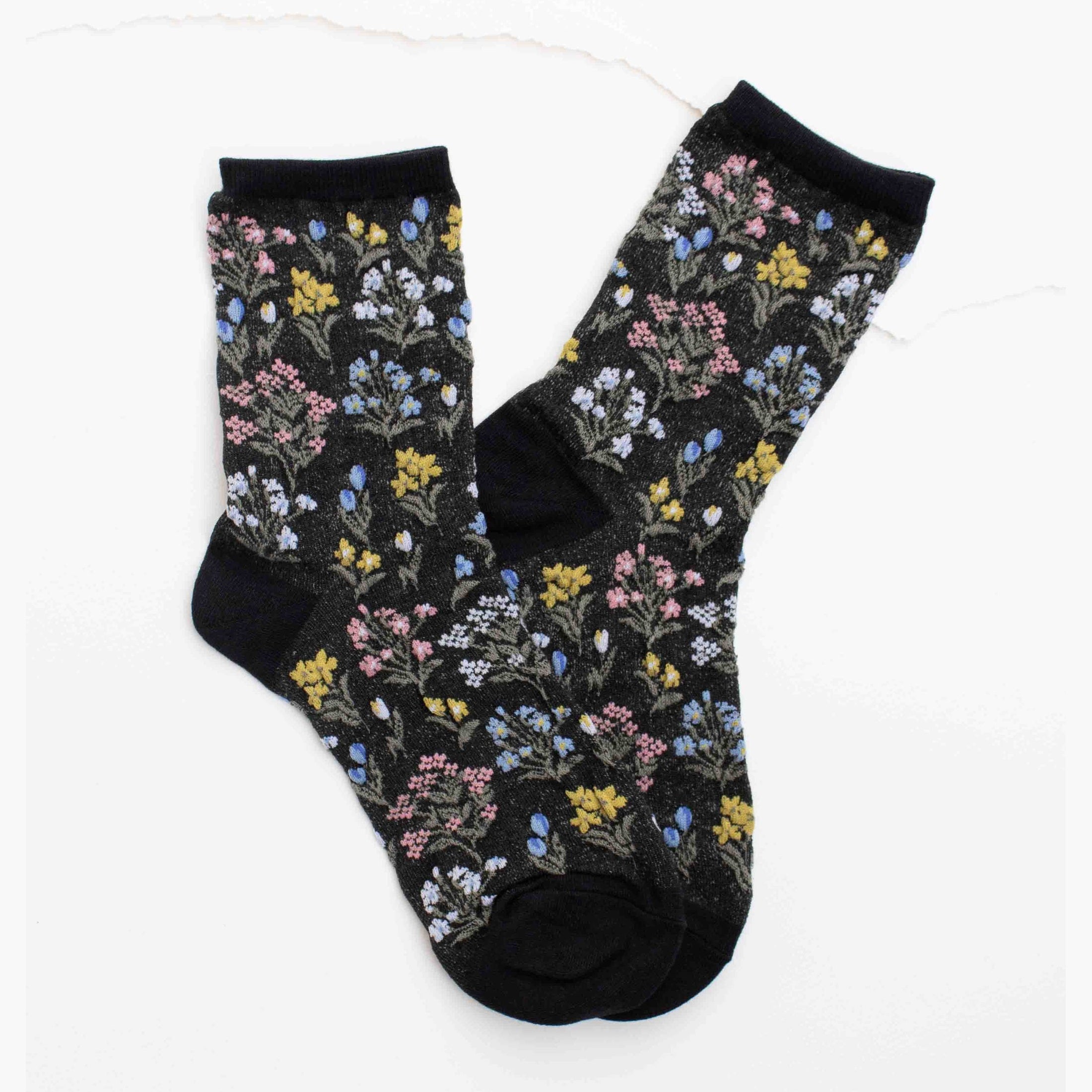 Midnight Wildflower Socks