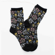 Load image into Gallery viewer, Midnight Wildflower Socks
