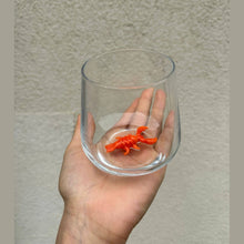 Load image into Gallery viewer, Handmade Tiny Lobster Figure Drinking Glass