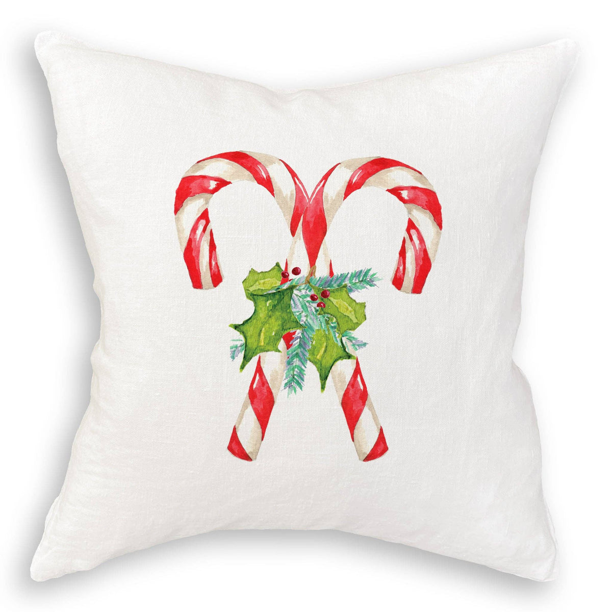 Candy Canes with Greens Kitchen Towel
