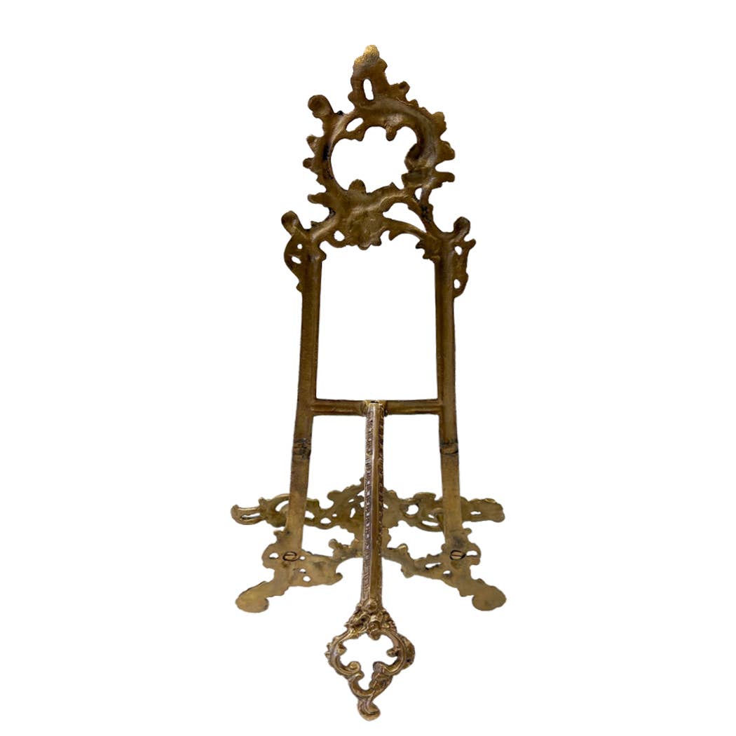 Vintage Style Solid Brass Photo-Plate Easel Stand - 2 sizes