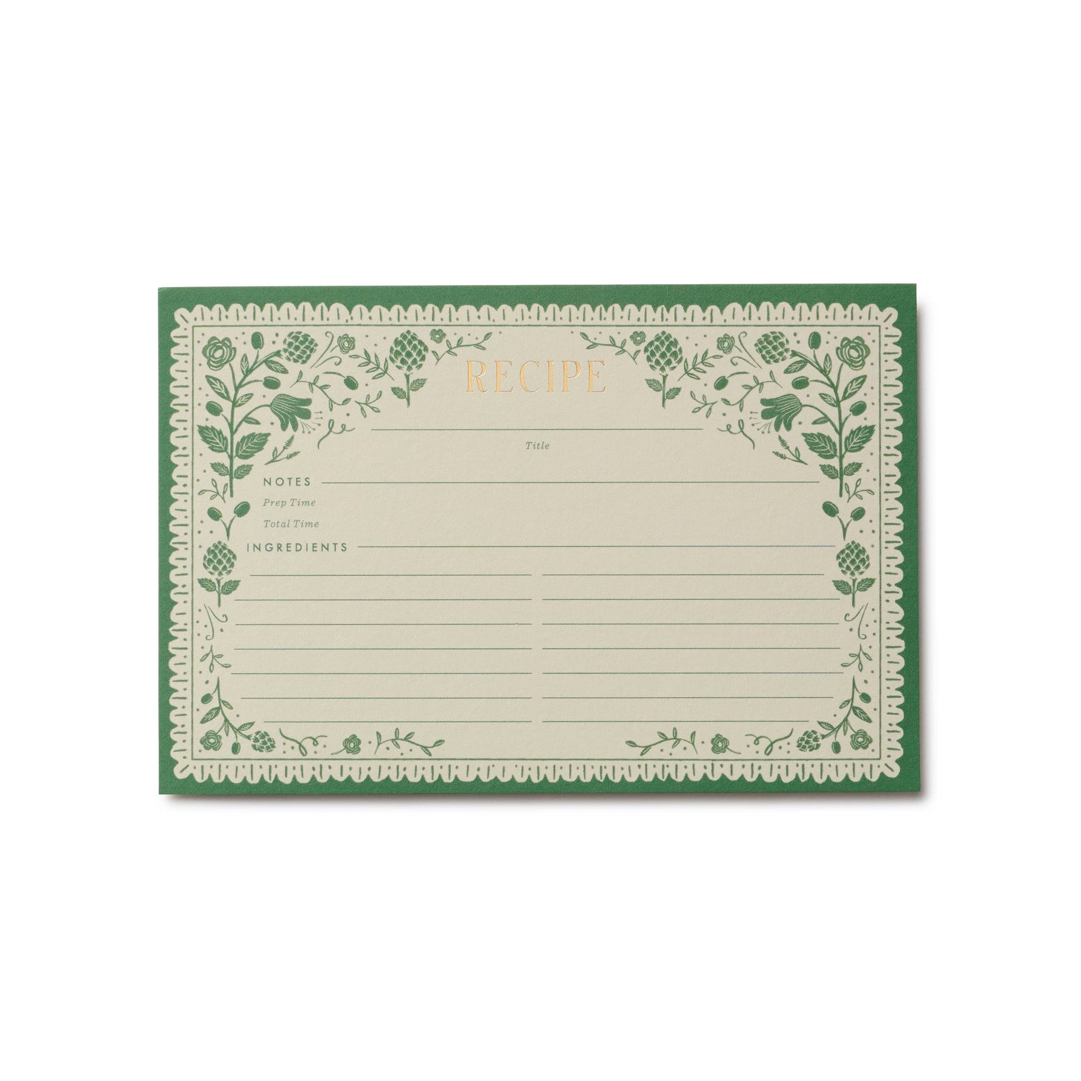 Pack of 12 Artichoke Recipe Cards