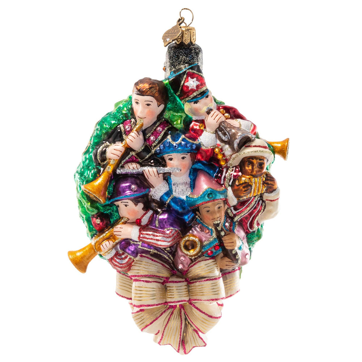 11 Pipers Piping Glass Ornament