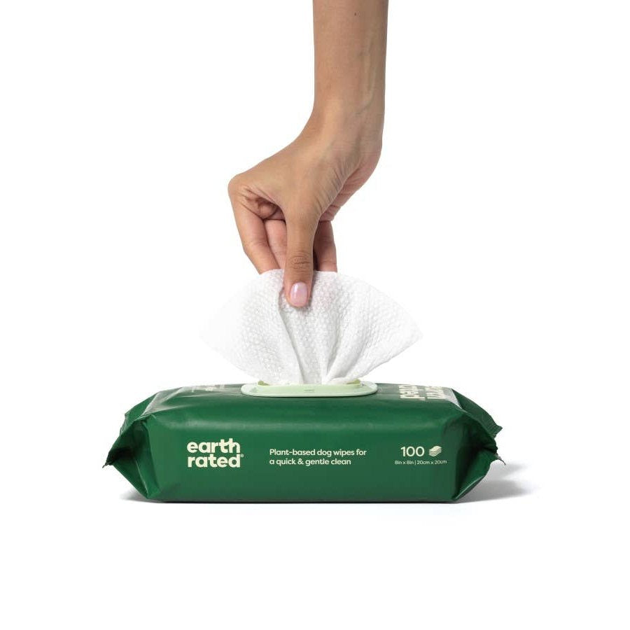 Earth Rated Unscented Dog Grooming Wipes 100ct