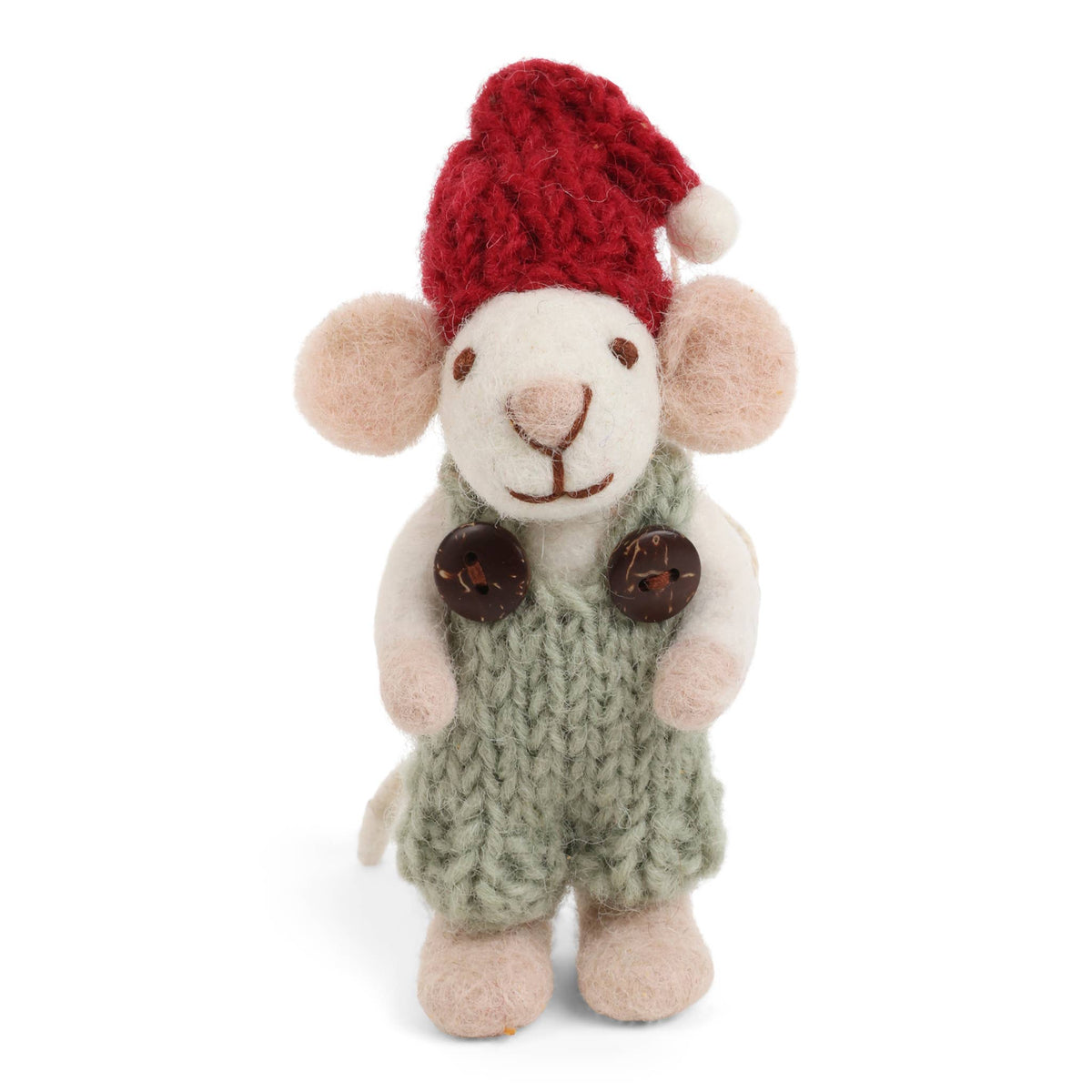 Baby White Mouse w/Green Pants