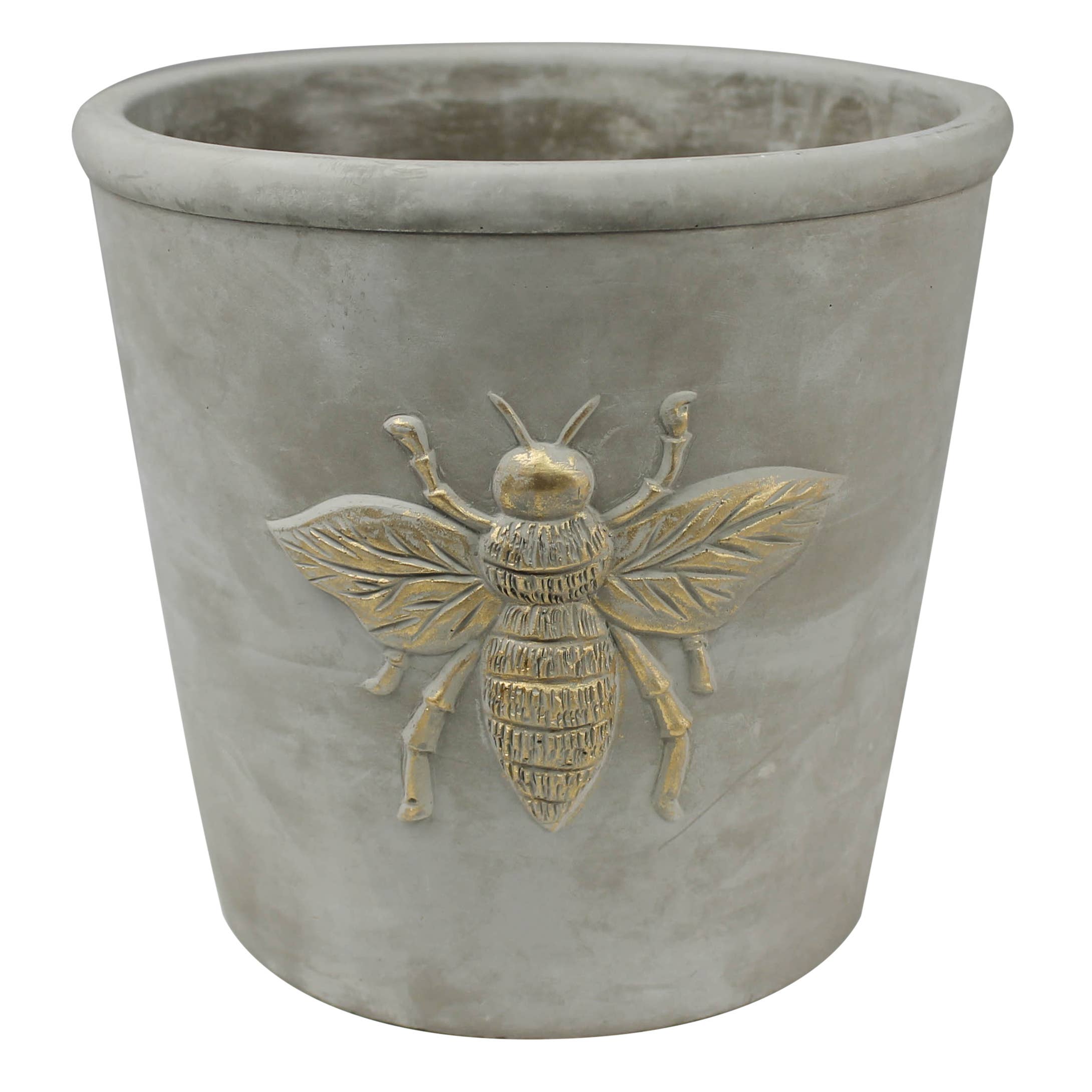 Bee Cachepot, Cement Pottery
