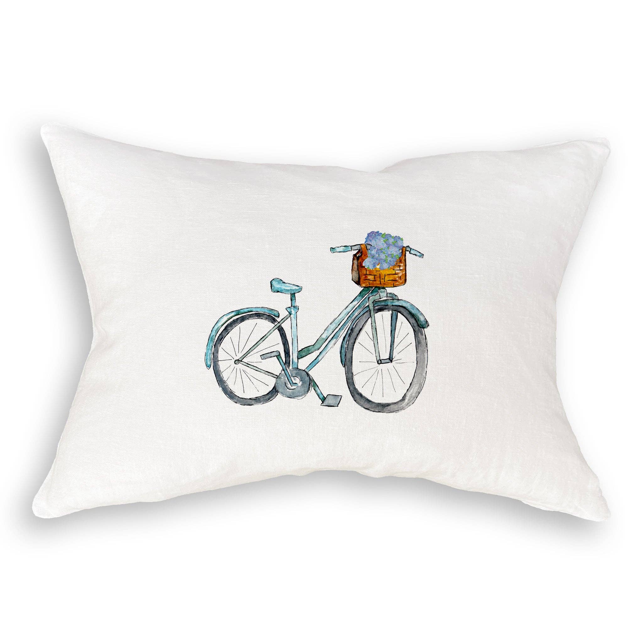 Blue Bike with Hydrangeas