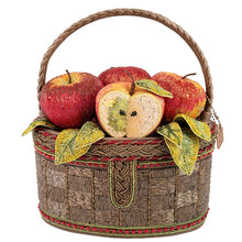 Load image into Gallery viewer, Apple Orchard Beaded Fruit Basket Top Handle Bag