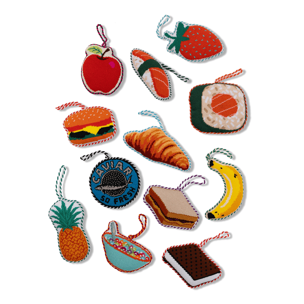 Needlepoint Icon Ornament - Caviar