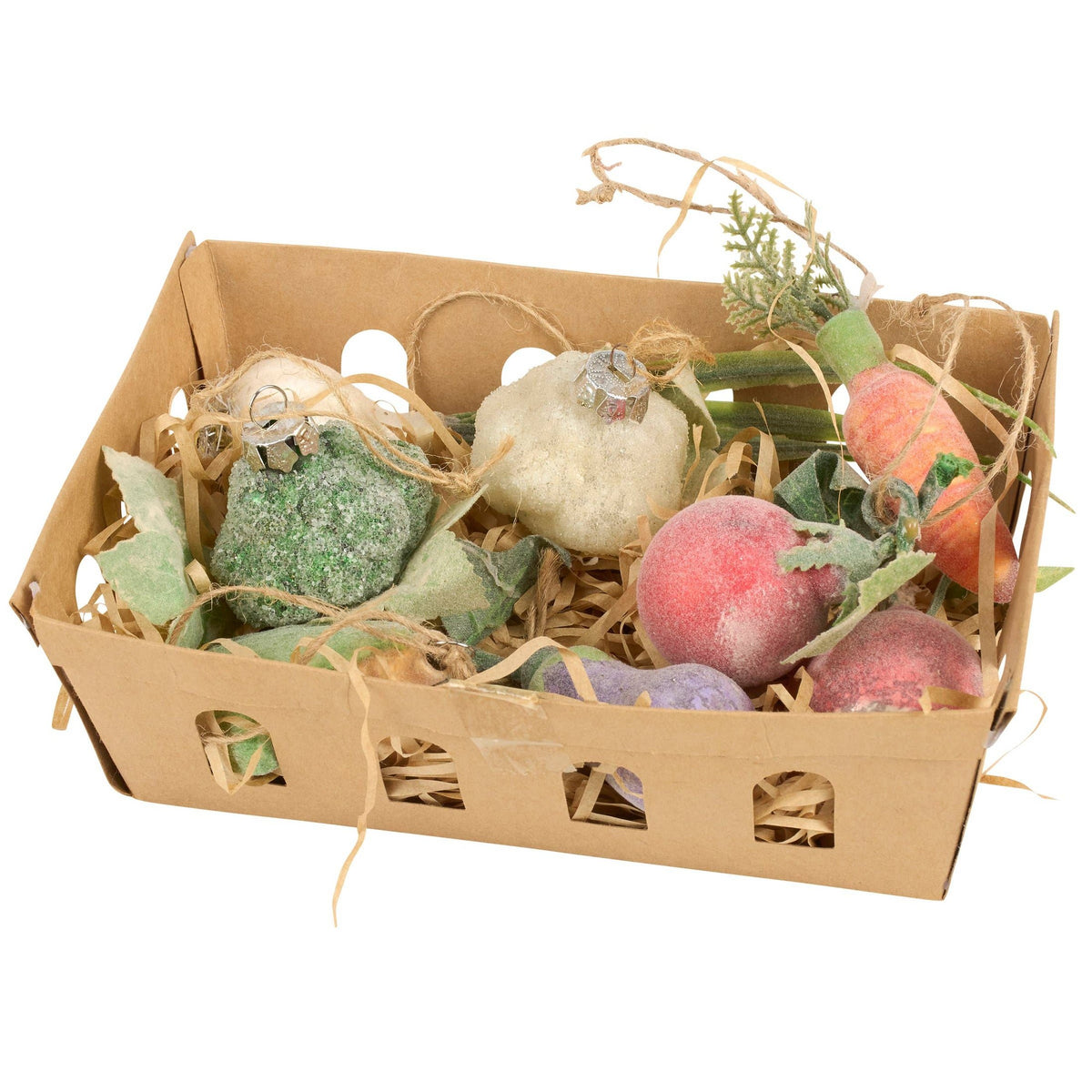 Glass Veggies Ornament Set