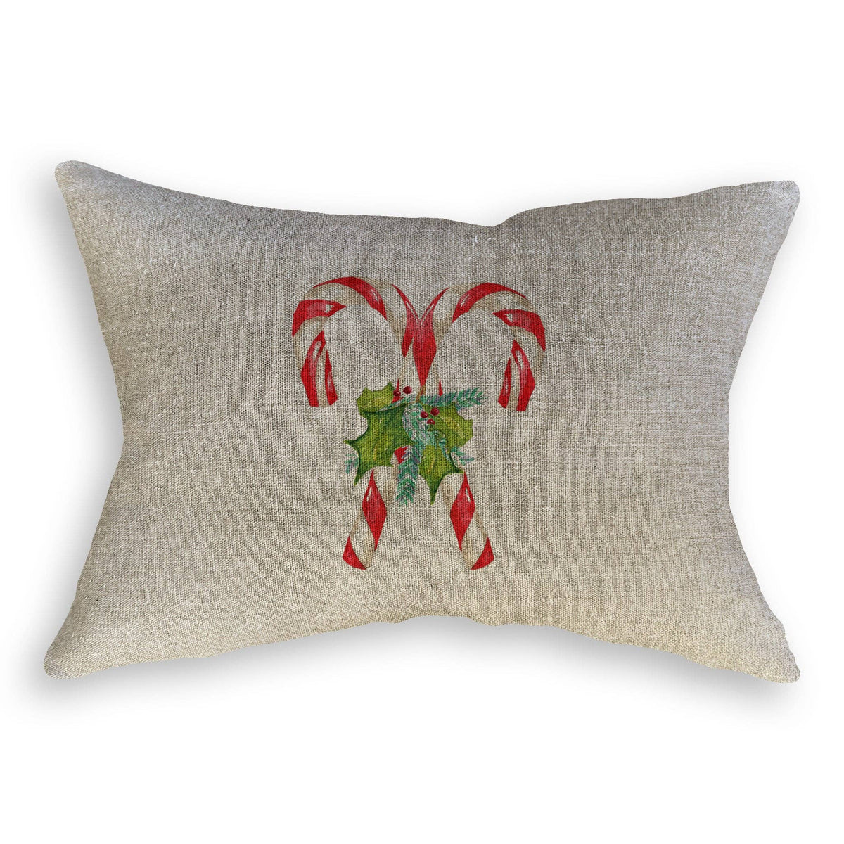 Candy Canes with Greens Kitchen Towel