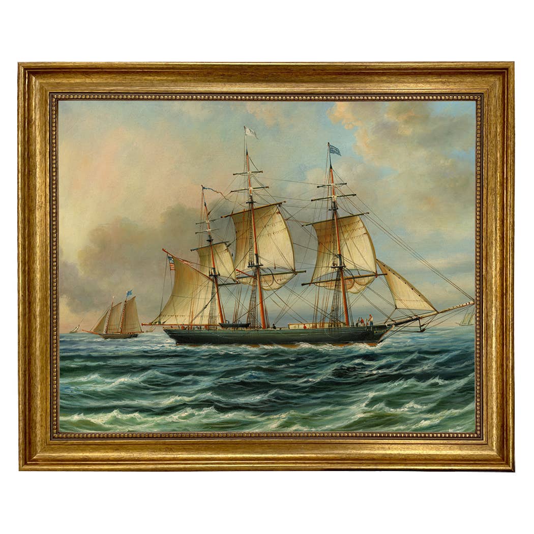 Baltimore Clipper Architect Vintage Painting Print