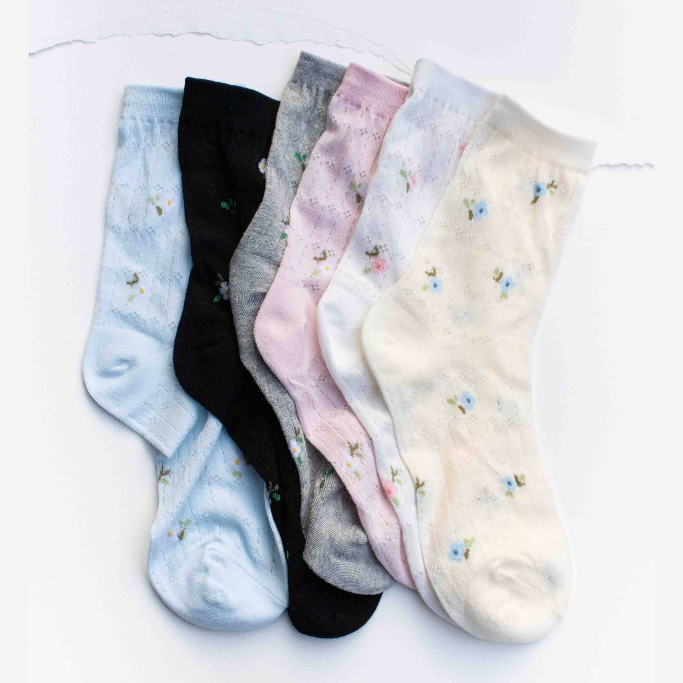 Mini Floral Cotton Socks